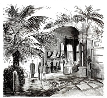 Paris World's Fair 1867, the Monaco Pavilion, illustration, reproduction from a 19th century model.