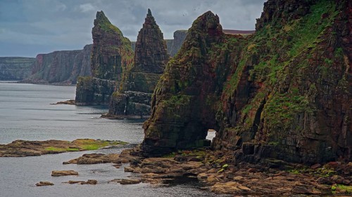 Europe, Scotland, Great Britain, England, landscape, Duncansby Stacks, pinnacles, north coast