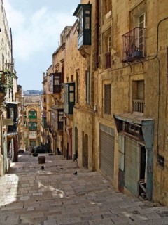 A small alley in La Valletta in Malta
