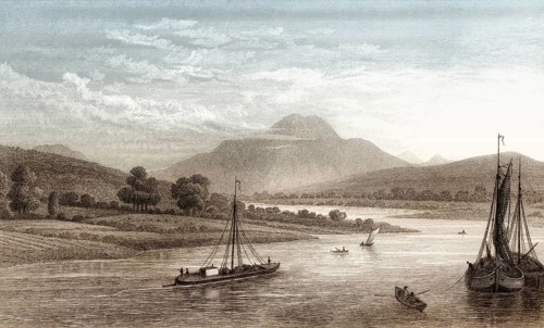 Ben Lomond, from Dumbarton, Edinburgh, Scotland, 19th century, from Modern Athens by Th. H.