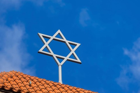 Görlitz Old Town, Star of David on the synagogue, Görlitz, Saxony, Germany