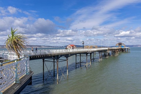 Mumbles Pier, Mumbles Head, Gower Peninsula, Swansea Bay, Wales, United Kingdom