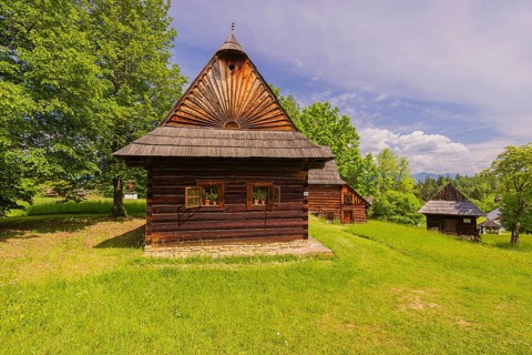 Museum of slovak village in Jahodnícky Hory, east of Martin, Slovakia. The Village Museum is the