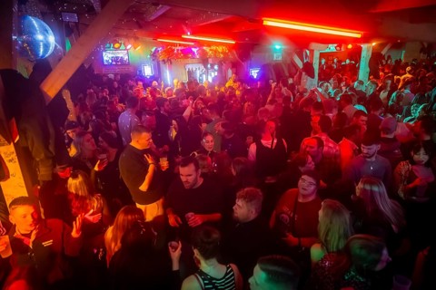Party in a club in Dresden, Dresden, Saxony, Germany