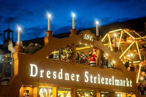 Dresden's Striezelmarkt has been held in Advent since 1434, usually on the Altmarkt square, and