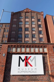 Küppersmühle Museum of Modern Art, MKM, former flour mill, Duisburg inner harbour, Duisburg, North