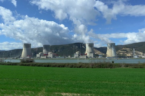 Cruas nuclear power plant on the Rhone, near Montelimar, France