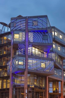 WDR Arcades, office container, architect Gottfried Böhm, Cologne, North Rhine-Westphalia, Germany