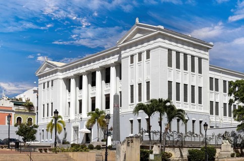 San Juan, Puerto Rico, February 10, 2025: Puerto Rico, San Juan Carlos Albizu University building