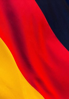 German flag, waving, detail, symbolic photo