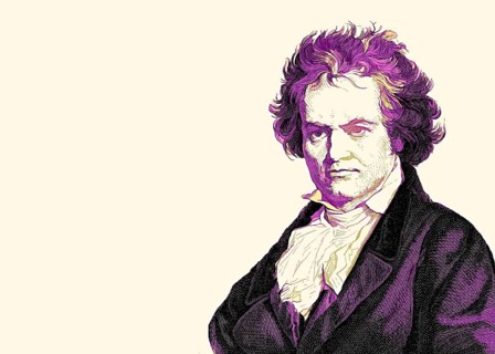 Ludwig van Beethoven, 1770 -1827, German composer, digitally altered