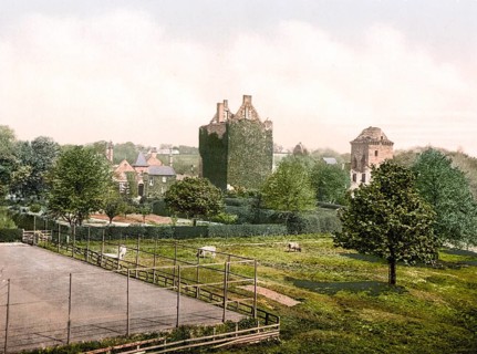 Dean Castle, also Kilmarnock Castle, in Dean Castle Country Park near Kilmarnock, East Ayrshire,