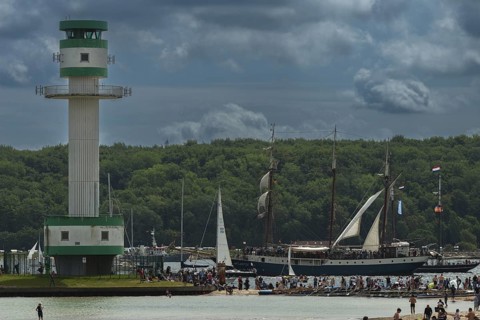 Windjammer Parade 2025 on the Kiel Fjord at the end of Kiel Week, tall ships, three-masters,