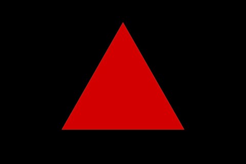 Red Triangle Shape on Black Background in Switzerland