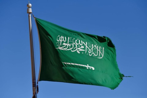 Saudi National Flag, AlUla, Medina Province, Saudi Arabia, Arabian Peninsula