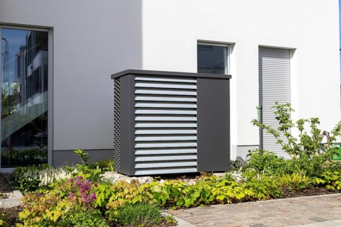 Heat pump in a residential building