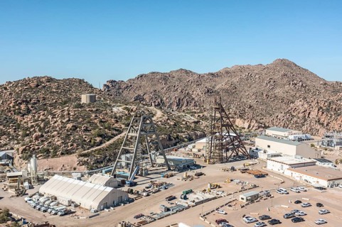 Superior, Arizona - Headframes on the site of Resolution Copper's proposed underground copper mine.