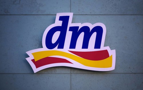 Logo drugstore dm, Stuttgart, Baden-Württemberg, Germany