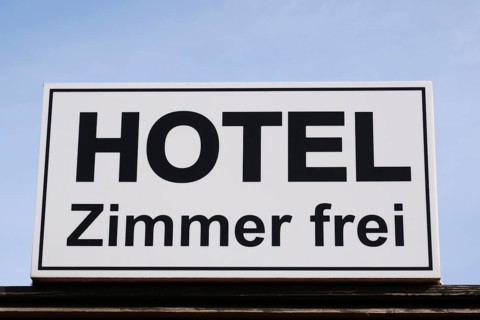Sign, Hotel Zimmer frei, Lower Saxony, Germany