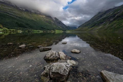 Stiller Bergsee Eidsvatnet, Stranda Municipality, Møre og Romsdal, Norway