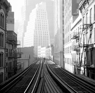 New York, USA, Manhattan, Elevated RR, 3rd Avenue, built in 1878, dismantled in 1955, public