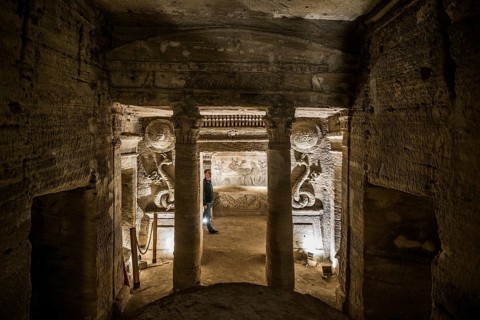 Roman Tombs, Catacombs of Kom El Shoqafa, Kom Al-Shuqafa, Alexandria, Egypt