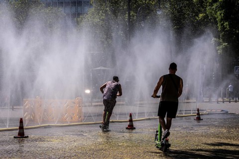 Cooling Cologne, campaign by the city of Cologne to cool down places exposed to heat, here