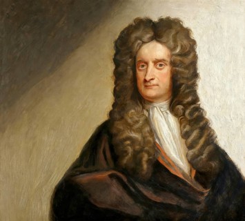Sir Isaac Newton, 1642-1726, English physicist and mathematician, digitally edited based on a