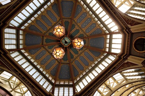 Roof structure, Leadenhall Market, City of London, London, England, Great Britain, Great Britain