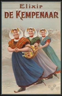 Advertising poster, beverage advertisement, advertising poster for Elixir De Kempenaar from 1908