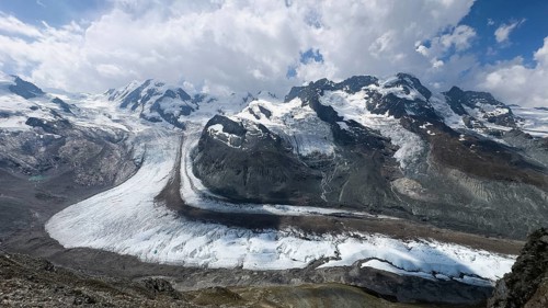 Gorner Glacier, Monte Rosa Massif, Zermatt, Valais, Switzerland