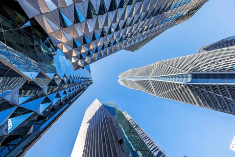 Riyadh Skyline KAFD King Abdullah Financial District Skyscrapers in Riyadh, Saudi Arabia