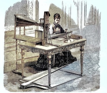 Illustration shows Euphonia, one of the first mechanical machines for generating human speech, an