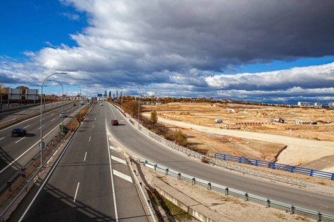 Formula one race track under construction for the next Grand Prix of Madrid next September 2026 in