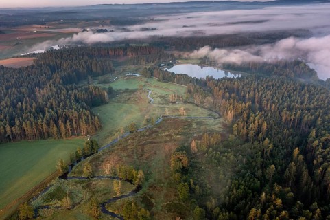 Bavaria, Upper Palatinate, Tirschenreuth, Waldnaab, Waldnaabaue, wild pastures Waldnaabaue, aerial