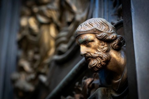 Head of a bearded man, Baptistery of San Giovanni, baptistery, UNESCO World Heritage Site, old