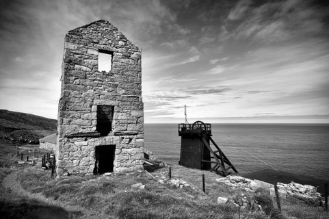 Steam boiler house, winch building, pump building, ruin, Levant mine, tin mine, tin mine, mining,
