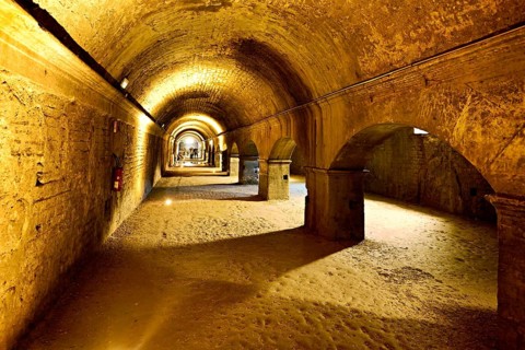 Cryptoportiques, Cryptoportiques du Forum, underground vaulted passage, Arles, southern France,