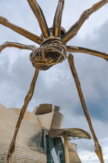 The Guggenheim Museum and the Maman Spider Sculpture in Bilbao, Spain