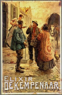 Advertising poster, beverage advertisement, advertising poster for Elixir De Kempenaar, a spirit