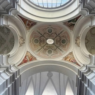 St. Salvator Cathedral in Fulda, officially High Cathedral in Fulda, interior view, view of the