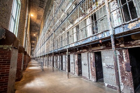 Mansfield, Ohio - The East Cell Block of the Ohio State Reformatory is six floors high, with a