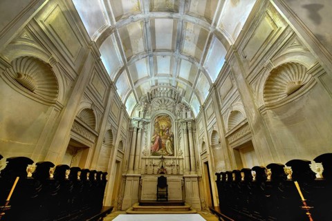Santa Maria da Alcacova Church, Choir, Santarem, Ribatejo, Portugal