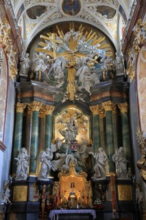 Main altar in the basilica of the Jasna Gora monastery in Czestochowa, Poland