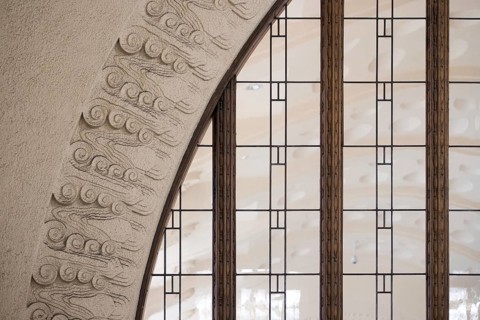 Detail station concourse, Helsinki Central Station or Helsingin päärautatieasema, Finland