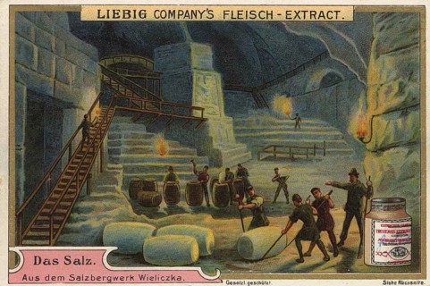 Picture series Salt, Salt Extraction, Wieliczka Salt Mine, an important UNESCO World Heritage Site