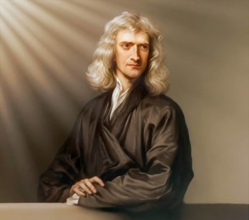Sir Isaac Newton, 1642-1726, English physicist and mathematician, digitally edited based on a