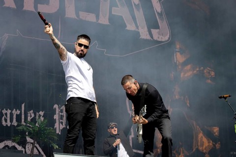 Nürburg, 07.06.26 - Daniel Danny Murillo, rapper of the US rock band Hollywood Undead during their