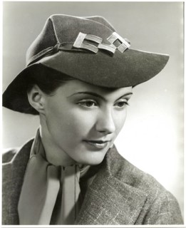Fashion, fashion photo, elegance, portrait of a stylishly dressed lady with hat and elegant