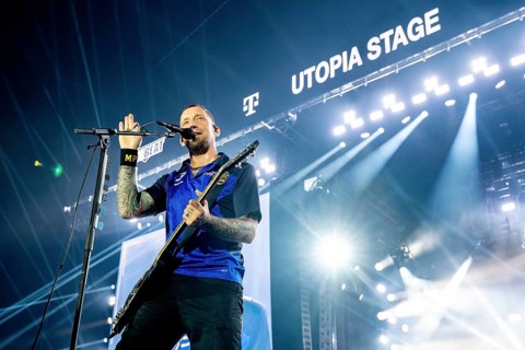 Nürburg, 06.06.26 - Michael Poulsen, singer and guitarist of the Danish metal band Volbeat,